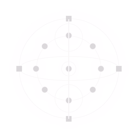 Circular, symmetrical graphic representing a holistic, integrated approach.